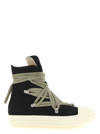 Black Cotton Athletic Sneakers