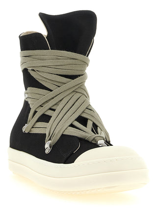 Black Cotton Athletic Sneakers