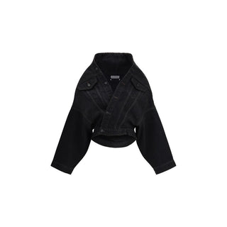 Black Cotton Denim Jacket
