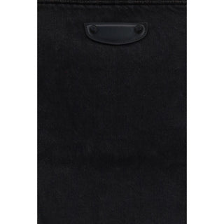 Black Cotton Denim Jacket