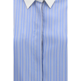 Blue Silk Dress Shirt