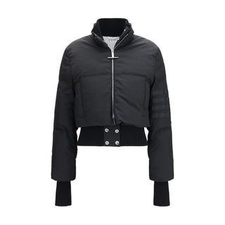 Black Polyamide Full-Length Jacket