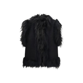 Black Wool Oves Aries Sleeveless Jacket
