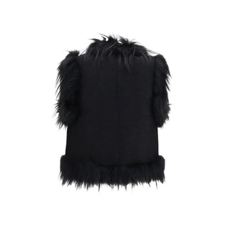 Black Wool Oves Aries Sleeveless Jacket