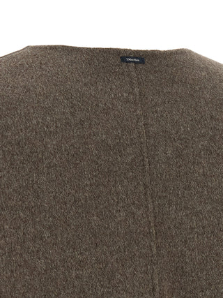 Brown Wool Full-Length Jacket