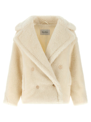 White Alpaca Leather Coat