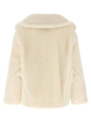 White Alpaca Leather Coat