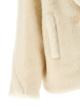 White Alpaca Leather Coat