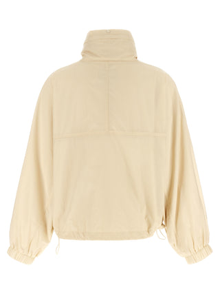 Beige Polyamide Full-Length Jacket
