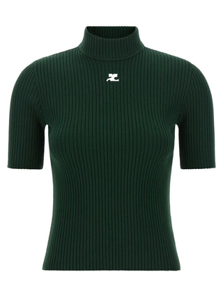Bicolor Viscose Turtleneck