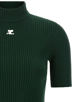 Bicolor Viscose Turtleneck