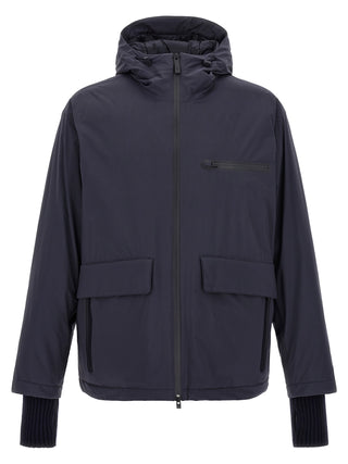 Blue Polyamide Shell Jacket