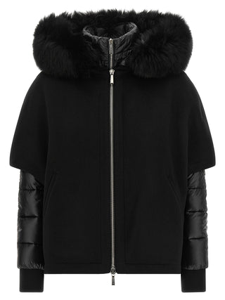 Black Wool Shell Jacket