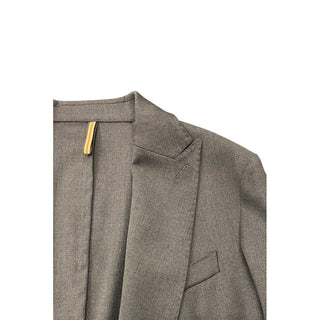 Grey Viscose Men Jacket