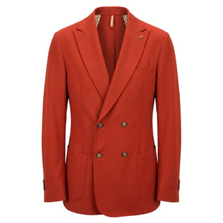 Red Polyester Men Jacket