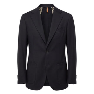 Black Polyester Men Jacket