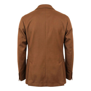 Brown Viscose Men Jacket