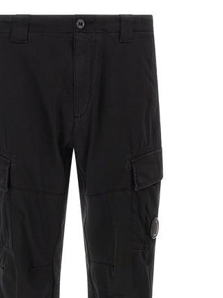 Black Cotton Cargo Pants