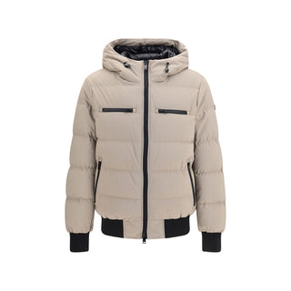 Beige Nylon Full-Length Jacket