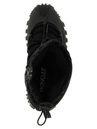Black Polyamide Lace-Up Boots