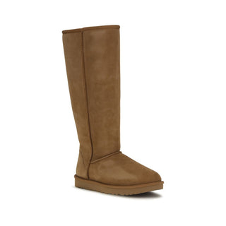 Brown Calf Leather Bos Taurus Flat Boots