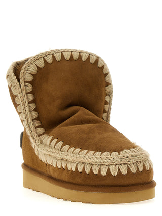 Brown Lambskin Ankle Boots