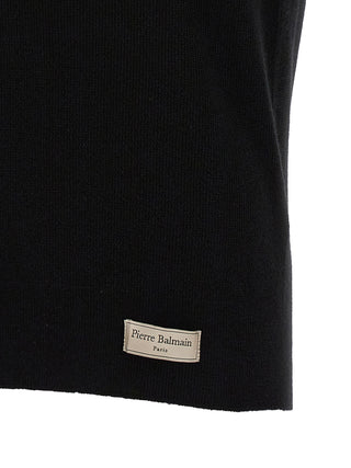 Black Merino Wool Polo Shirt