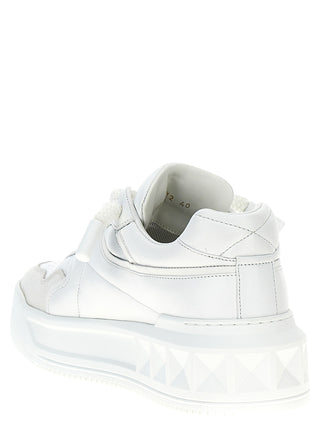 White Lamb Leather Low Top Sneakers