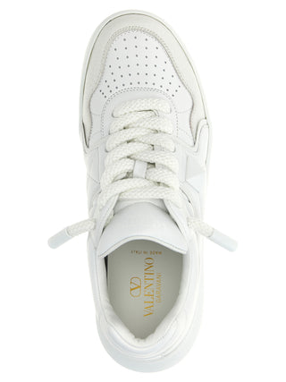 White Lamb Leather Low Top Sneakers