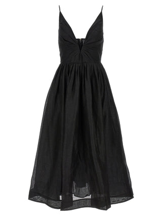 Black Linen Cocktail Dress