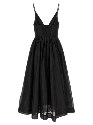 Black Linen Cocktail Dress