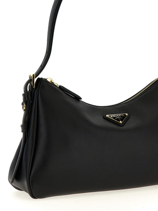 Black Calfskin Shoulder Bag