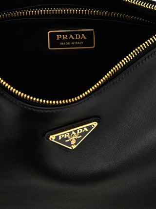 Black Calfskin Shoulder Bag