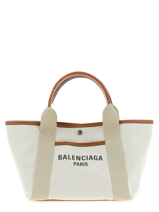 Beige Leather Tote Bag