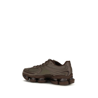 Brown Fabric Athletic Sneakers