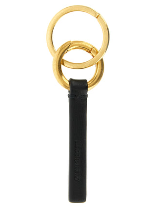 Black Calfskin Keychain