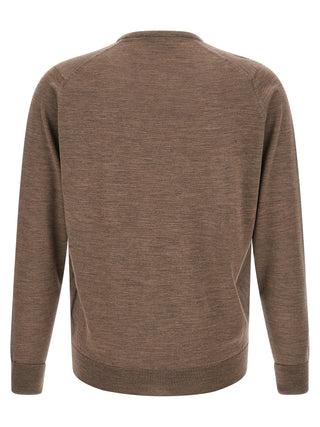 Beige Merino Wool Cardigan