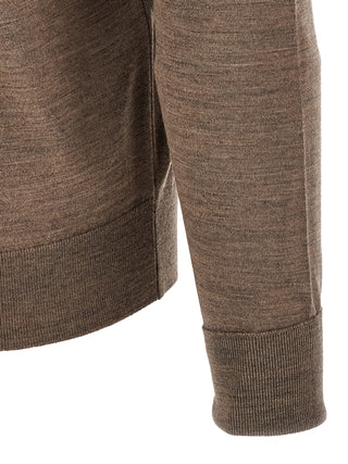 Beige Merino Wool Cardigan