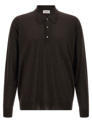 Brown Merino Wool Polo Shirt
