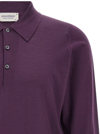 Purple Merino Wool Polo Shirt