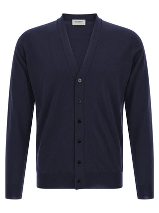 Blue Merino Wool Cardigan
