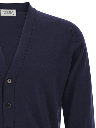 Blue Merino Wool Cardigan