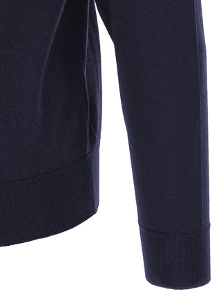 Blue Merino Wool Cardigan
