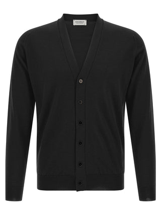 Black Merino Wool Cardigan