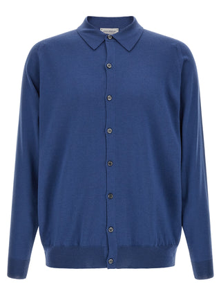 Blue Merino Wool Blouse