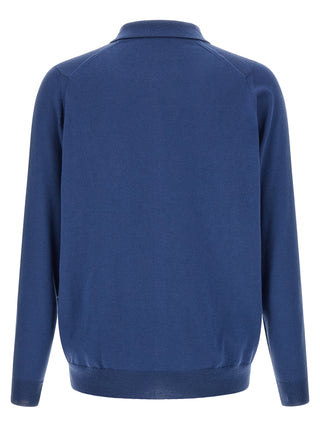 Blue Merino Wool Blouse