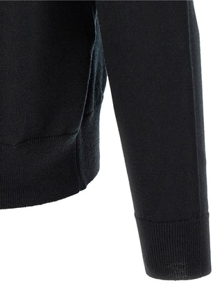 Black Merino Wool Blouse