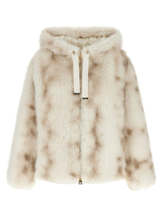 Beige Polyester Bomber