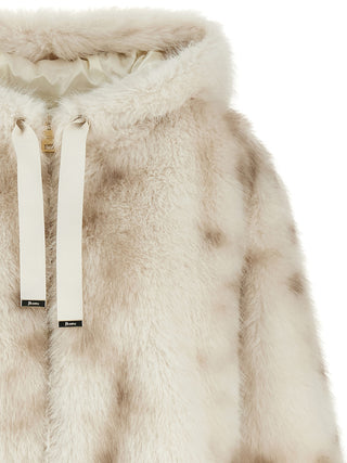 Beige Polyester Bomber