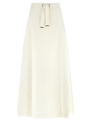 White Polyamide Mini Skirt